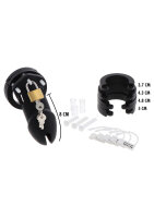 Hidden Desire Extreme Silikon Keuschheits-Käfig Größe L schwarz