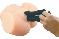 Yuira Pleasure Lab Twin Dildo mit Vibro Ei Schwarz