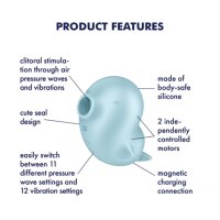 Satisfyer Sassy Seal Air Pulse Vibrator Blue
