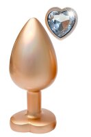 Gleaming Love Pearl Gold Plug Large 4,3 cm