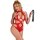 SUBBLIME Sexy Halter Body With Harness Red L/XL