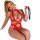 SUBBLIME Sexy Halter Body With Harness Red L/XL