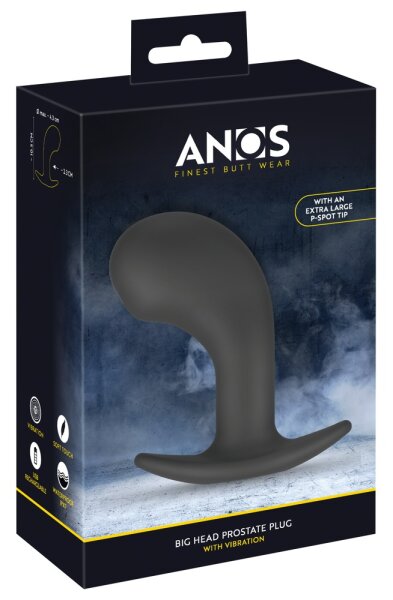 ANOS Big Head Prostate Plug Black 10,5 cm
