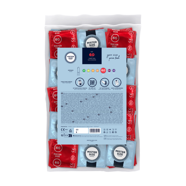 Mister Size Pure Feel Condoms 60 mm 100 Pack