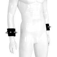 Kiotos Leather Padded Handcuffs Spikey Nuts