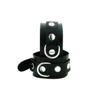 Kiotos Rubber Handcuffs Black