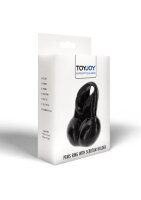 ToyJoy Manpower Penis Ring with Scrotum Holder Black