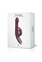 NMC Titanz 8.5 Inch Silicone Rechargeable Vibrator in Rubine Red