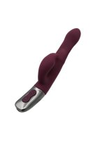 NMC Titanz 8.5 Inch Silicone Rechargeable Vibrator in Rubine Red