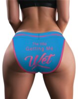 LoveToy Wet Printed Vibrating Sexy Panties Blue