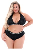 Not Your Bitch Lace Bralette & Cheeky Panty Queensize