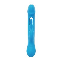 HoneyPlayBox Trilux Kinky Finger Rabbit Vibrator with Anal Beads Blue
