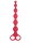 NMC 8 Inch Ribbed Silicone Anal Beads Red