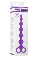 NMC 8 Inch Ribbed Silicone Anal Beads Purple