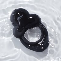 HoneyPlayBox - Anello-App-Controlled Vibrating Double Cock Ring with Clitoral Stimulator Black