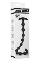 NMC 19 Inch Ribbed Silicone Anal Beads Black