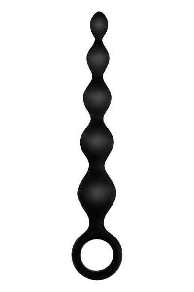 NMC 5.5 Inch Ribbed Silicone Anal Beads Black