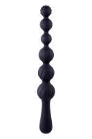 NMC 9.5 Inch Ribbed Silicone Anal Ball Beads Black