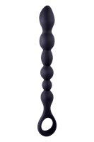 NMC 10 Inch Ribbed Silicone Anal Ball Beads Black