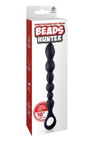 NMC 10 Inch Ribbed Silicone Anal Ball Beads Black