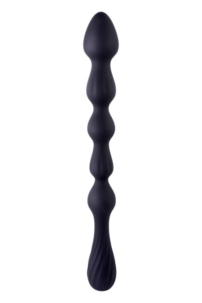 NMC 10,5 Inch Ribbed Silicone Anal Ball Beads Black