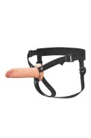 FANTASY X-TENSIONS ELITE 6" SILICONE HOLLOW STRAP-ON - DUAL DENSITY  LIGHT