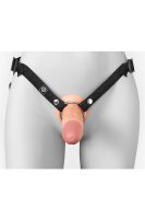 FANTASY X-TENSIONS ELITE 6" SILICONE HOLLOW STRAP-ON - DUAL DENSITY  LIGHT