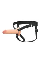 FANTASY X-TENSIONS ELITE 7" SILICONE HOLLOW STRAP-ON - DUAL DENSITY - LIGHT