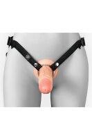 FANTASY X-TENSIONS ELITE 7" SILICONE HOLLOW STRAP-ON - DUAL DENSITY - LIGHT