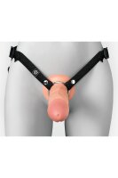 FANTASY X-TENSIONS ELITE 8" SILICONE HOLLOW STRAP-ON - DUAL DENSITY - LIGHT