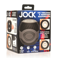 Curve Toys Vibrating and Squeezing Masturbator - 10X - Black