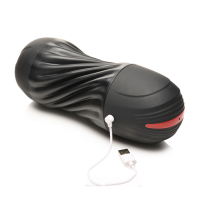 Curve Toys Sucking and Vibrating Masturbator - Black