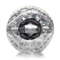 Curve Toys Spinning and Vibrating Masturbator - Transparent/Black