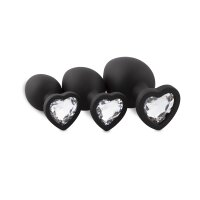 Easy Toys Silicone Buttplug Set with Diamond - Heart