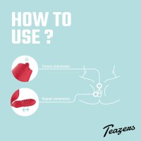 Teazers Rose Vibrator with Thrusting Dildo