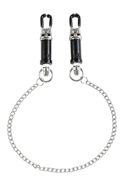 Virgite Nipple Clamps Model 20 Black Silver 2 Pieces