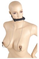 Virgite Nippelklemmen Modell 33 Schwarz Silber 2 Stück