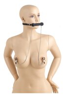 Virgite Nippelklemmen Modell 33 Schwarz Silber 2 Stück