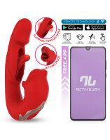 IY Mouty Rabbit Vibrator with App Control Red 17.2 cm