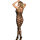SUBBLIME Fishnet Crotchless Bodystocking With Straps On The Shoulders Black One Size