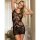 SUBBLIME Long Bodystocking With Open Back With Fishnet Black One Size