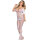 SUBBLIME Fishnet Crotchless Bodystocking With White Roses Pattern One Size