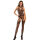 SUBBLIME Fishnet Crotchless Bodystocking With Floral Details And Black Halter Neck One Size
