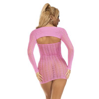 SUBBLIME Pink Fishnet Bodystocking One Size