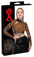 LateX Transparentes Crop Top mit Metallring S