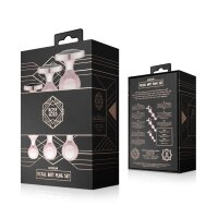 Rosy Gold Metal Butt Plug Set 3 Pieces Rose Gold