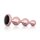 Rosy Gold Metal Butt Plug Set 3 Pieces Rose Gold