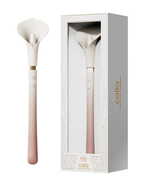 ZALO Calla Vibrator with Clitoral Stimulation Pink White