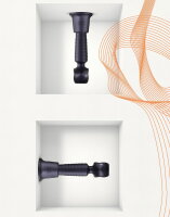 MANWAN Holden universal wand holder up to 4,5 cm diameter Black Plum