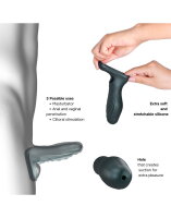 MANWAN Ryzer Penis Extender and Soft Masturbating Sleeve Grey 16 cm